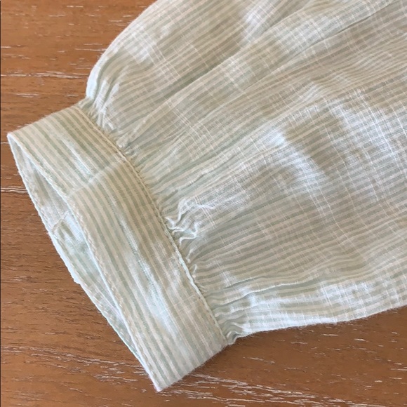Loft Summer Stripe Cotton Voile Popover Top, S - Picture 3 of 4